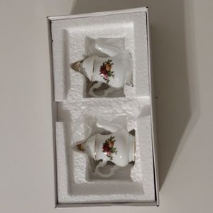 Brand new Vintage royal Albert sal & pepper teapot